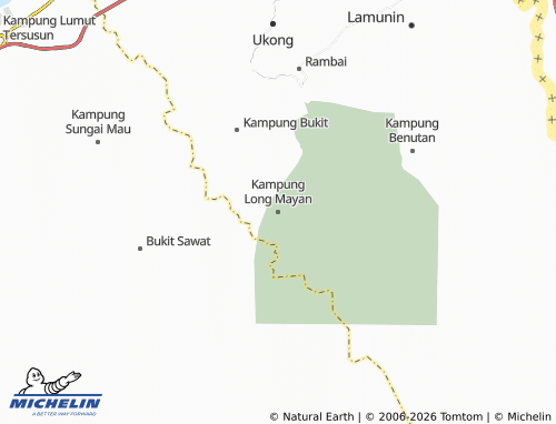 MICHELIN Kampung Long Mayan map - ViaMichelin