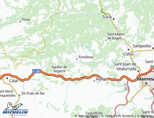 Carte MICHELIN Fonollosa - ViaMichelin