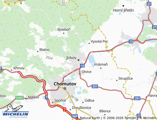 Mappa MICHELIN Jirkov - ViaMichelin