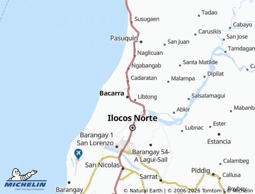 MICHELIN Bacarra map - ViaMichelin