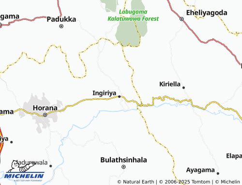 MICHELIN Ingiriya East map - ViaMichelin
