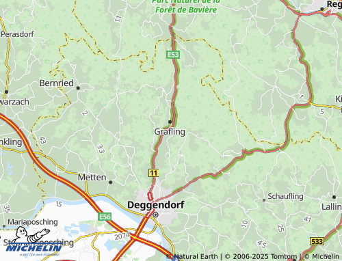 MICHELIN Arzting map - ViaMichelin