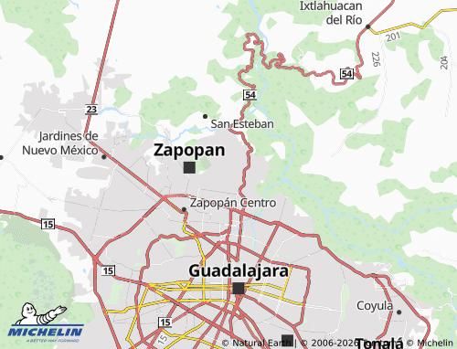 MICHELIN La Junta de Los Ocotes map - ViaMichelin