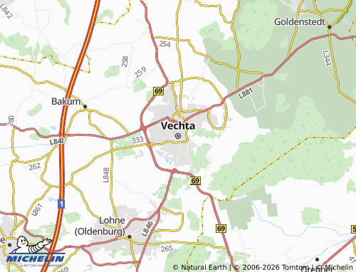 MICHELIN Vechta map - ViaMichelin