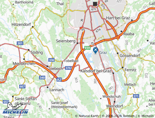 MICHELIN Hautzendorf map - ViaMichelin