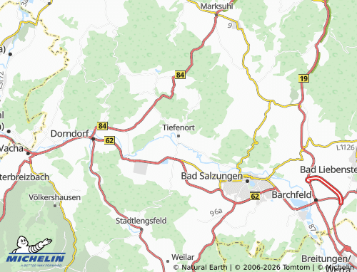MICHELIN Tiefenort map - ViaMichelin