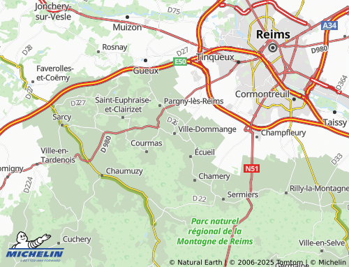 MICHELIN-Landkarte Ville-Dommange - ViaMichelin