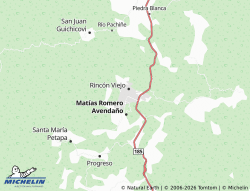 Mappa MICHELIN Hidalgo, Matías Romero - ViaMichelin