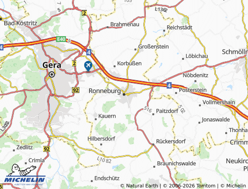 Mappa MICHELIN Ronneburg - ViaMichelin
