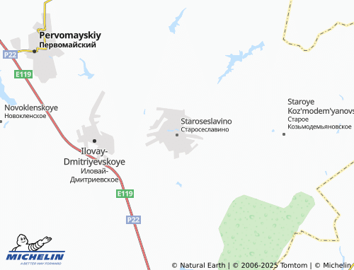 MICHELIN Staroseslavino map - ViaMichelin