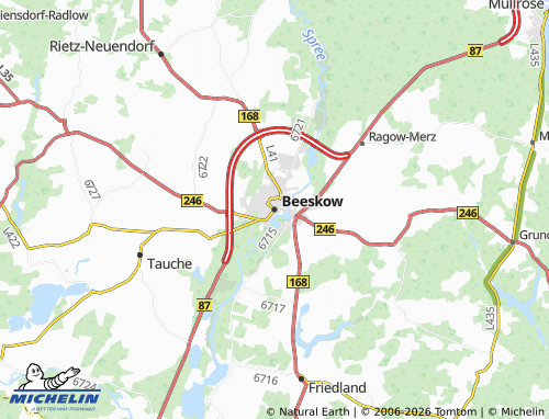 Kaart MICHELIN Beeskow - ViaMichelin