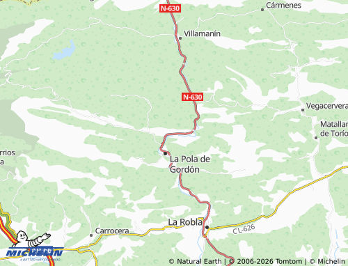 Mappa MICHELIN Vega de Gordón - ViaMichelin