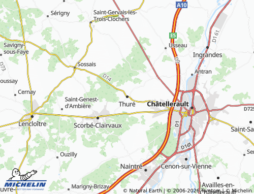 Mappa MICHELIN Thuré - ViaMichelin