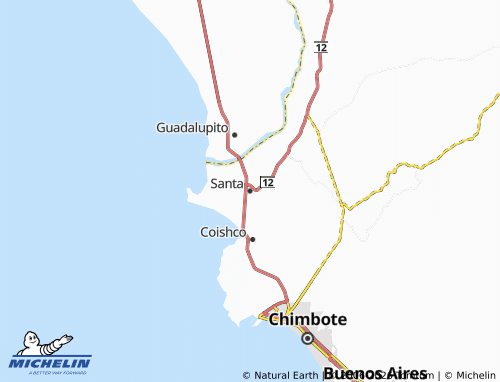 MICHELIN Santa map - ViaMichelin