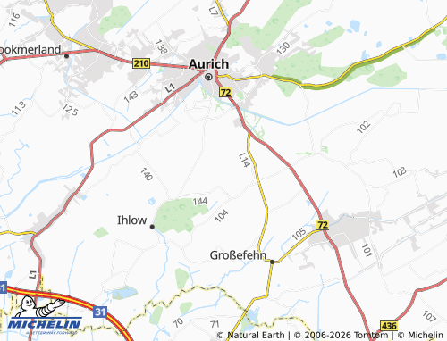MICHELIN Schirumer Leegmoor map - ViaMichelin