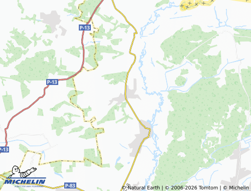 MICHELIN Zhovid map - ViaMichelin