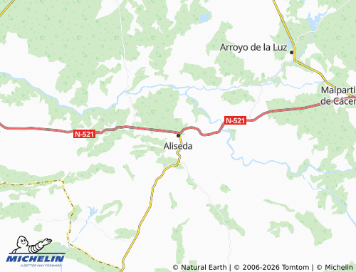 Mapa MICHELIN Aliseda - ViaMichelin