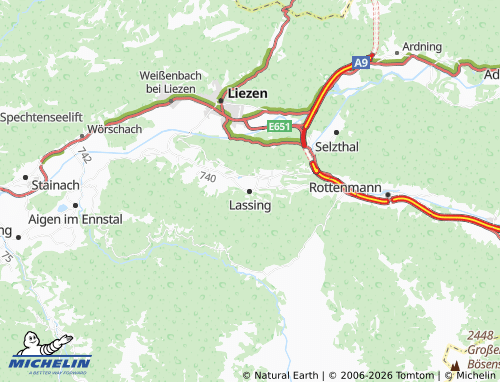 Carte MICHELIN Lassing - ViaMichelin