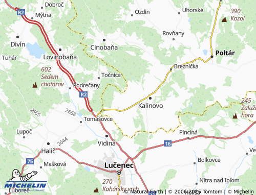 MICHELIN-Landkarte Močiar - ViaMichelin