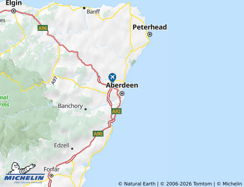 MICHELIN Aberdeen City map - ViaMichelin