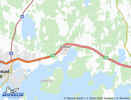 MICHELIN Skattkärr map - ViaMichelin