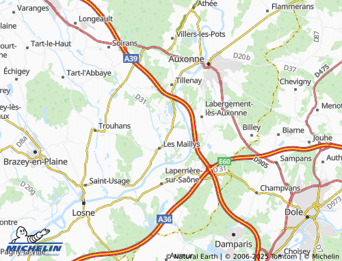 MICHELIN Mailly-le-Château map - ViaMichelin