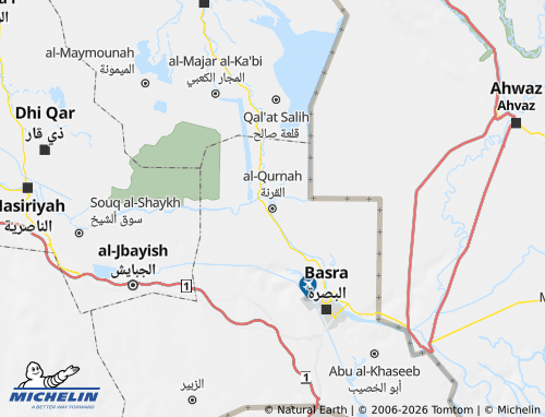 MICHELIN Al Qurna map - ViaMichelin