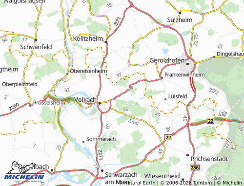 MICHELIN Obervolkach map - ViaMichelin