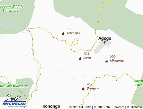 Mapa MICHELIN Nshmaponasi - ViaMichelin