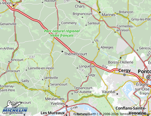 MICHELIN Vigny map - ViaMichelin