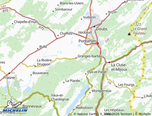 Carte MICHELIN Granges-Narboz - ViaMichelin