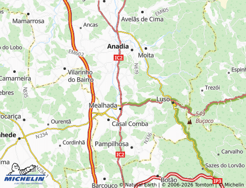 MICHELIN Sernadelo map - ViaMichelin