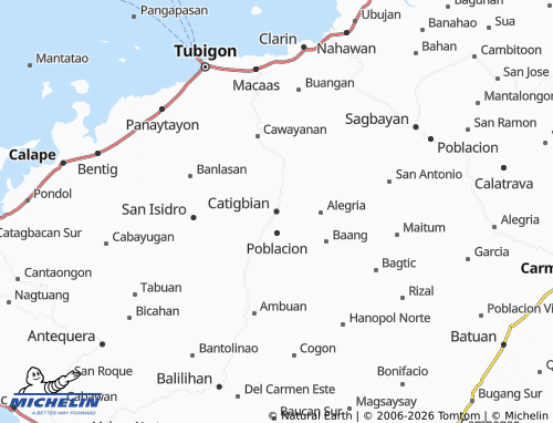 MICHELIN Catigbian map - ViaMichelin