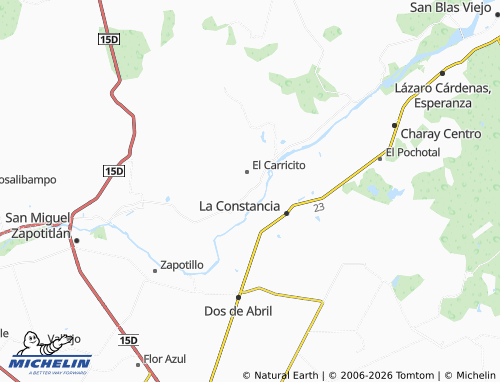 Mapa MICHELIN Ejido El Carricito - ViaMichelin