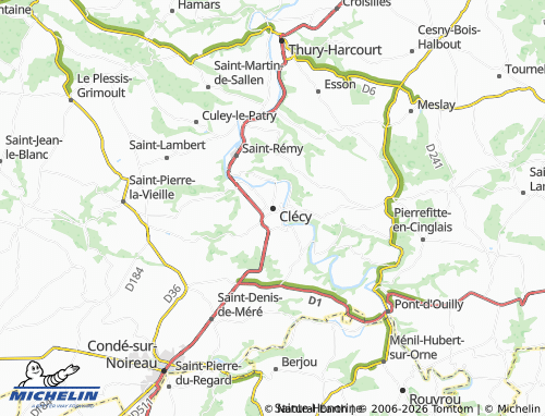 MICHELIN Clécy map - ViaMichelin