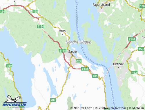 MICHELIN-Landkarte Sætre - ViaMichelin