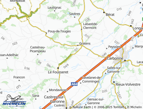 MICHELIN Marignac-Lasclares map - ViaMichelin