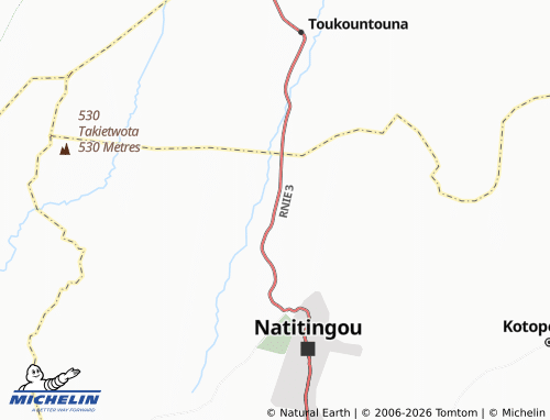 Mapa MICHELIN Boundetingou - ViaMichelin