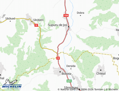 Mapa MICHELIN Supuru De Sus - ViaMichelin