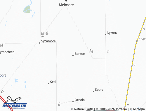 Mappa MICHELIN Benton - ViaMichelin