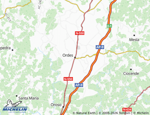 Mapa MICHELIN Ordes (Santa María) - ViaMichelin
