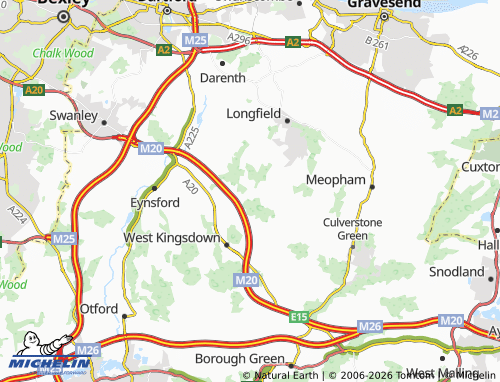 Carte MICHELIN Fawkham Green - ViaMichelin