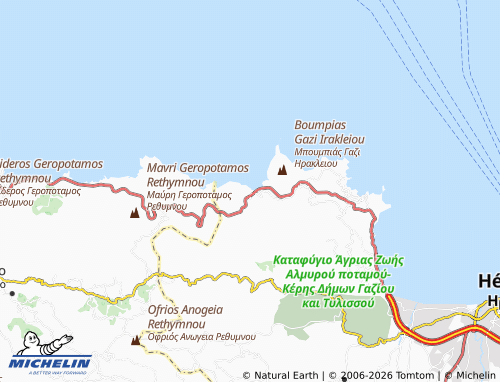 Mappa MICHELIN Paralia Fodele - ViaMichelin