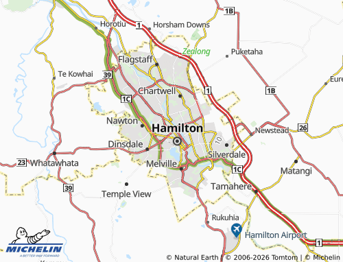Mapa MICHELIN Whitiora - ViaMichelin