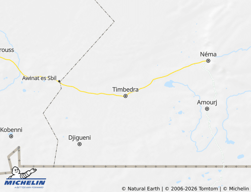 MICHELIN Timbedra map - ViaMichelin