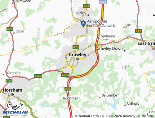MICHELIN Crawley map - ViaMichelin