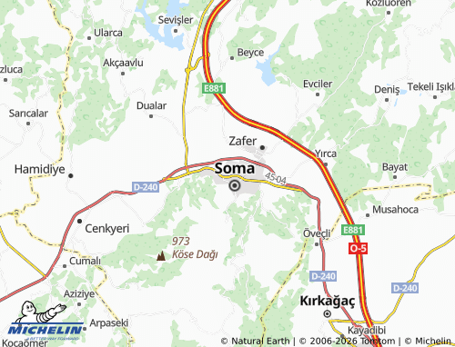 MICHELIN İnönü map - ViaMichelin