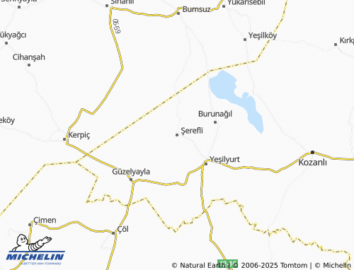 MICHELIN Şerefli map - ViaMichelin