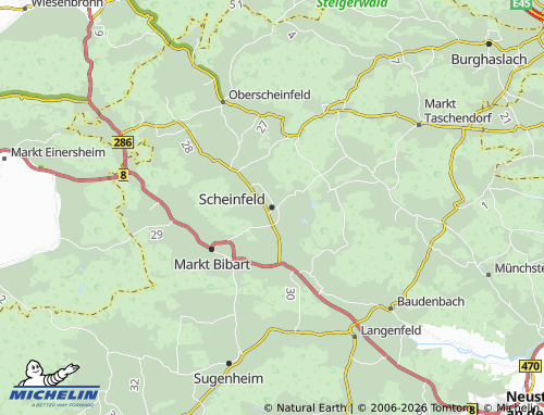 MICHELIN Scheinfeld map - ViaMichelin