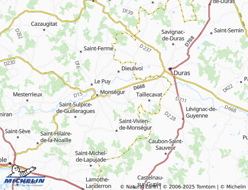 Kaart MICHELIN Cours-de-Monségur - ViaMichelin